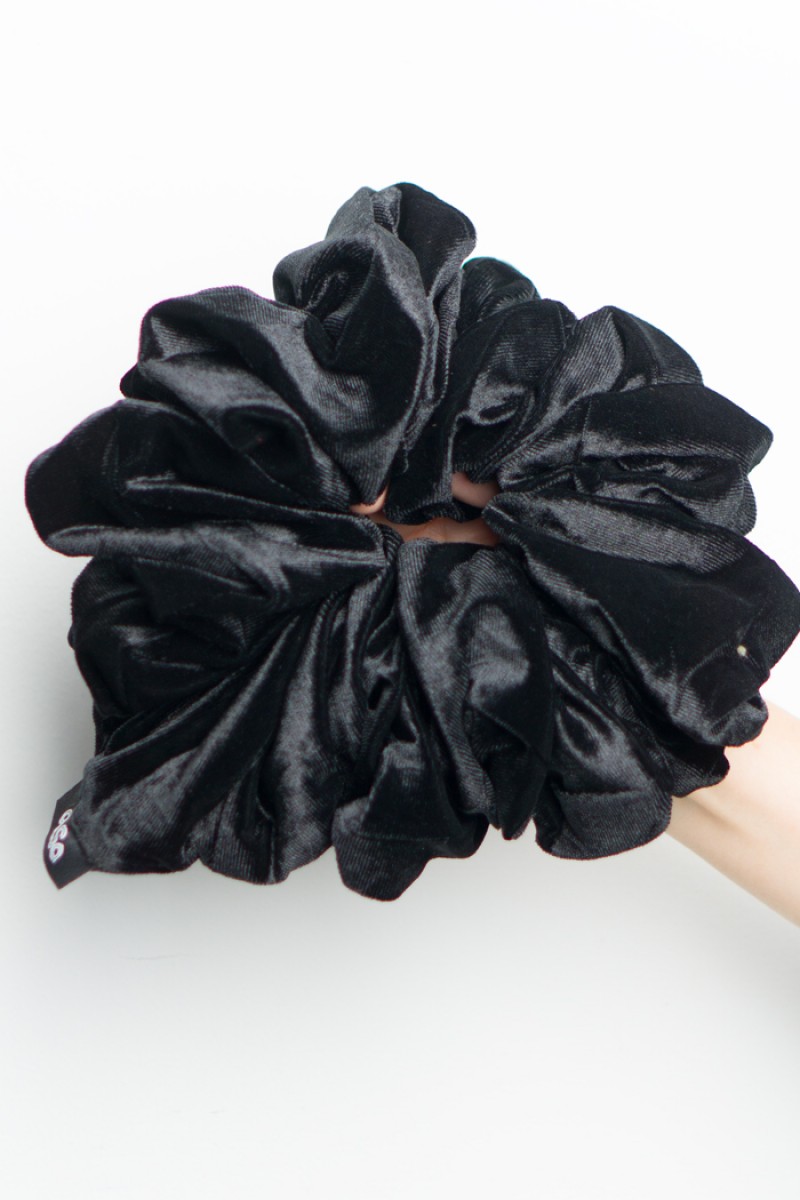 Velvet Scrunchie - Charcoal