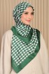 Houndstooth Square - Emerald Green