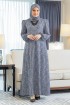 Jubah Royal - Fleur Slate Grey