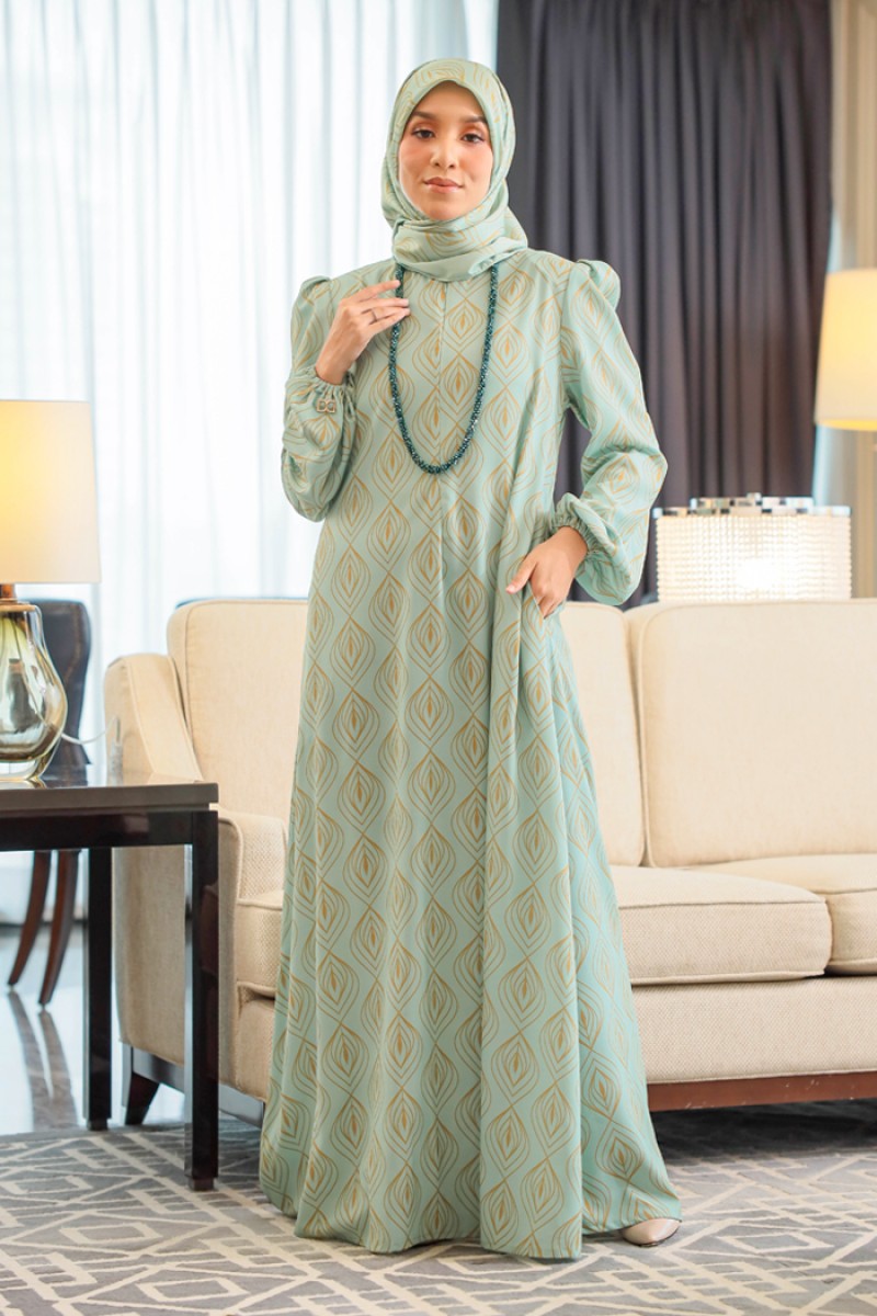 Jubah Royal - Medallion Seafoam