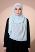 Houndstooth Pleated Shawl - Misty Teal