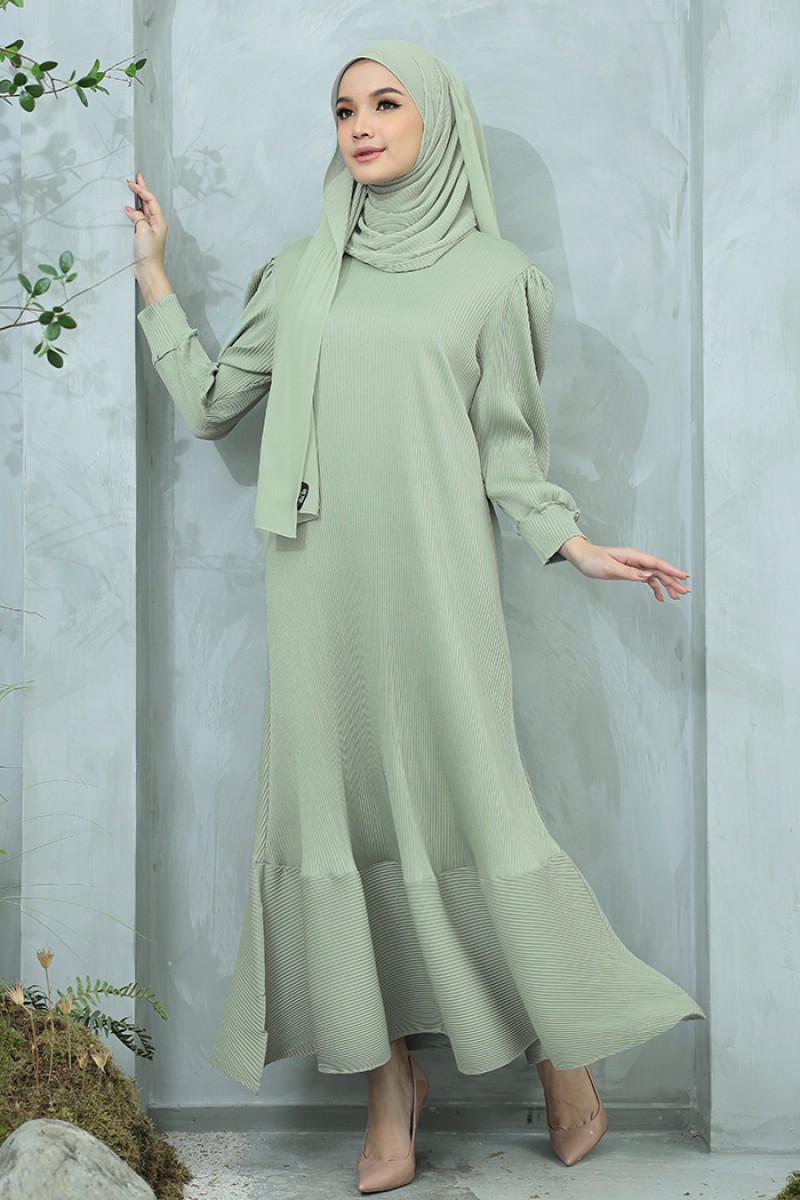 Calla Dress - Moss Green