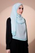Houndstooth Pleated Shawl - Misty Teal