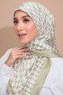 Houndstooth Square  - Pale Khaki