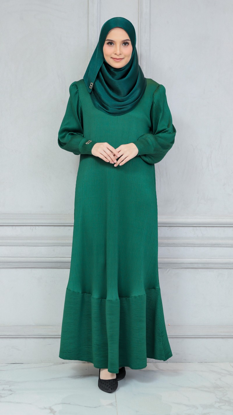Calla Dress - Royal Green